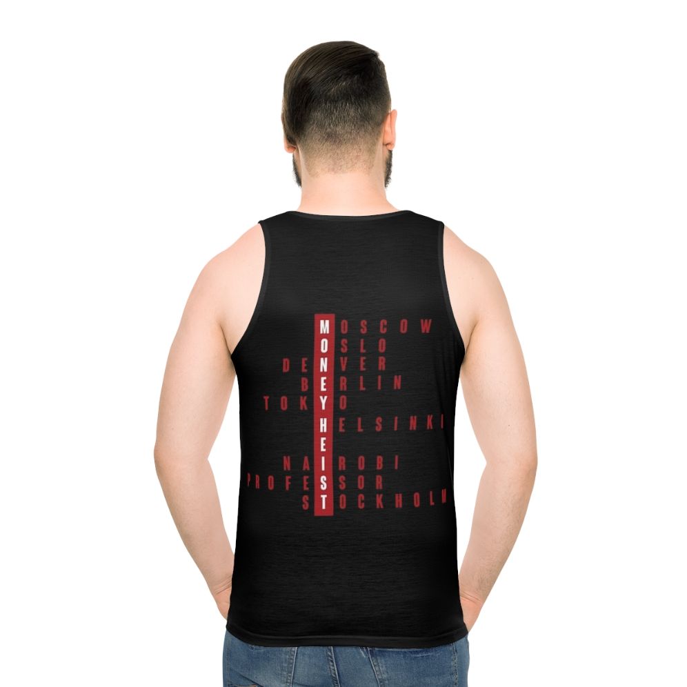 Money Heist Unisex Tank Top with Iconic Quotes - men back