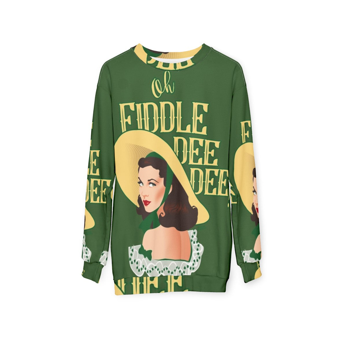 Fiddle Dee Dee Sweatshirt with Hollywood Fashion and Alejandro Mogollo Art - hanging