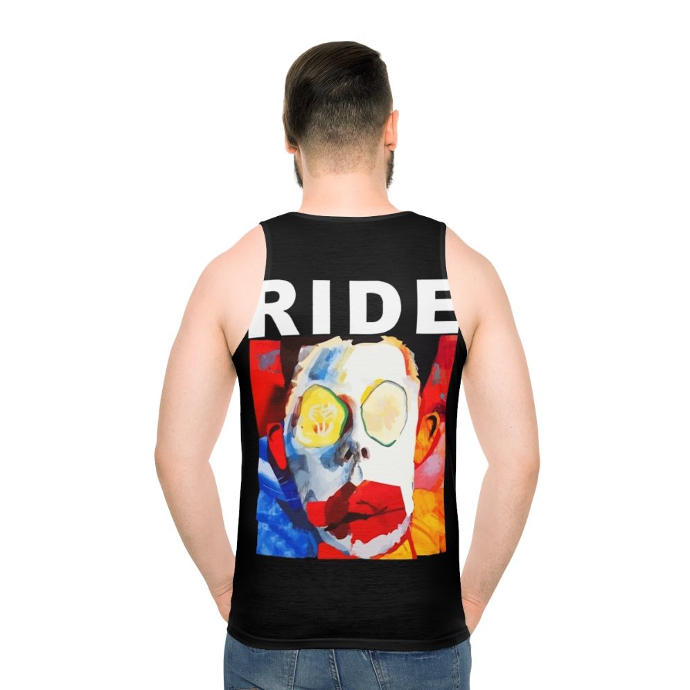 Unisex tank top with a spooky and absurd design for horror fans - men back