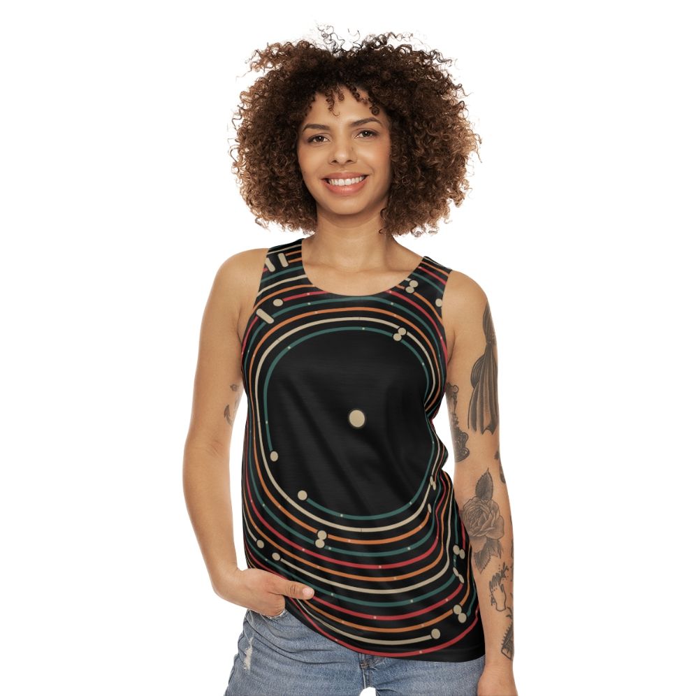 Vinyl music metro labyrinth tank top - women