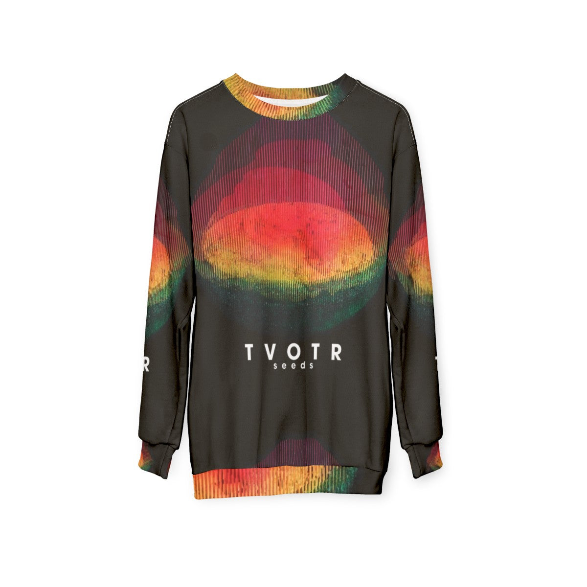 Tranpri New TV On The Tour 2022 Sweatshirt with TVOTR band logo - hanging