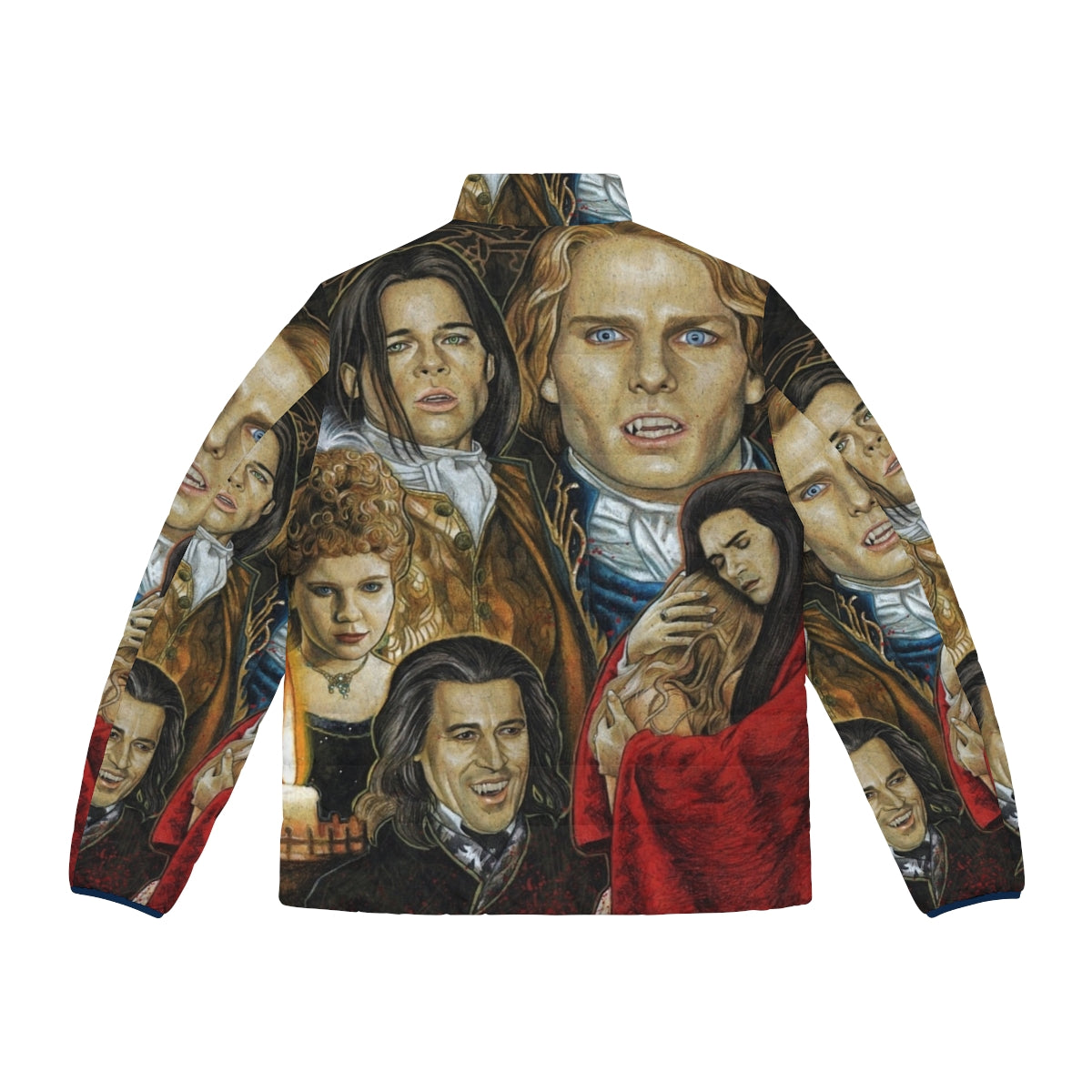 Interview With The Vampire tribute puffer jacket featuring vampire motifs - Back