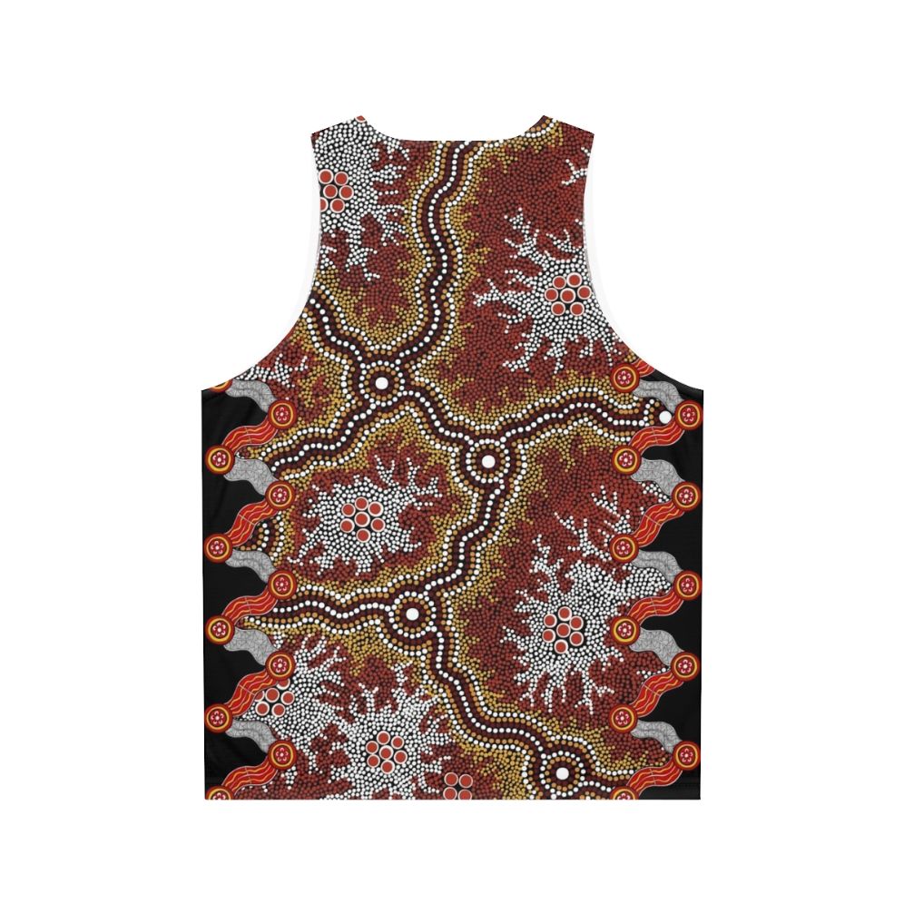 Aboriginal art design unisex tank top - Back