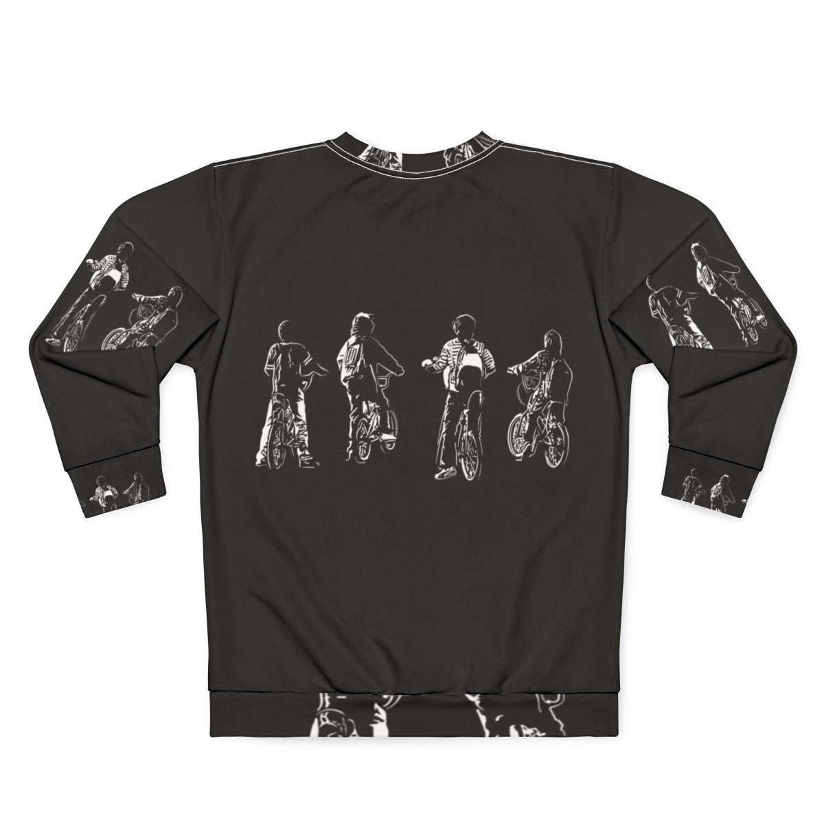 Stranger Things Bikes Sweatshirt featuring 80s style graphics - Back