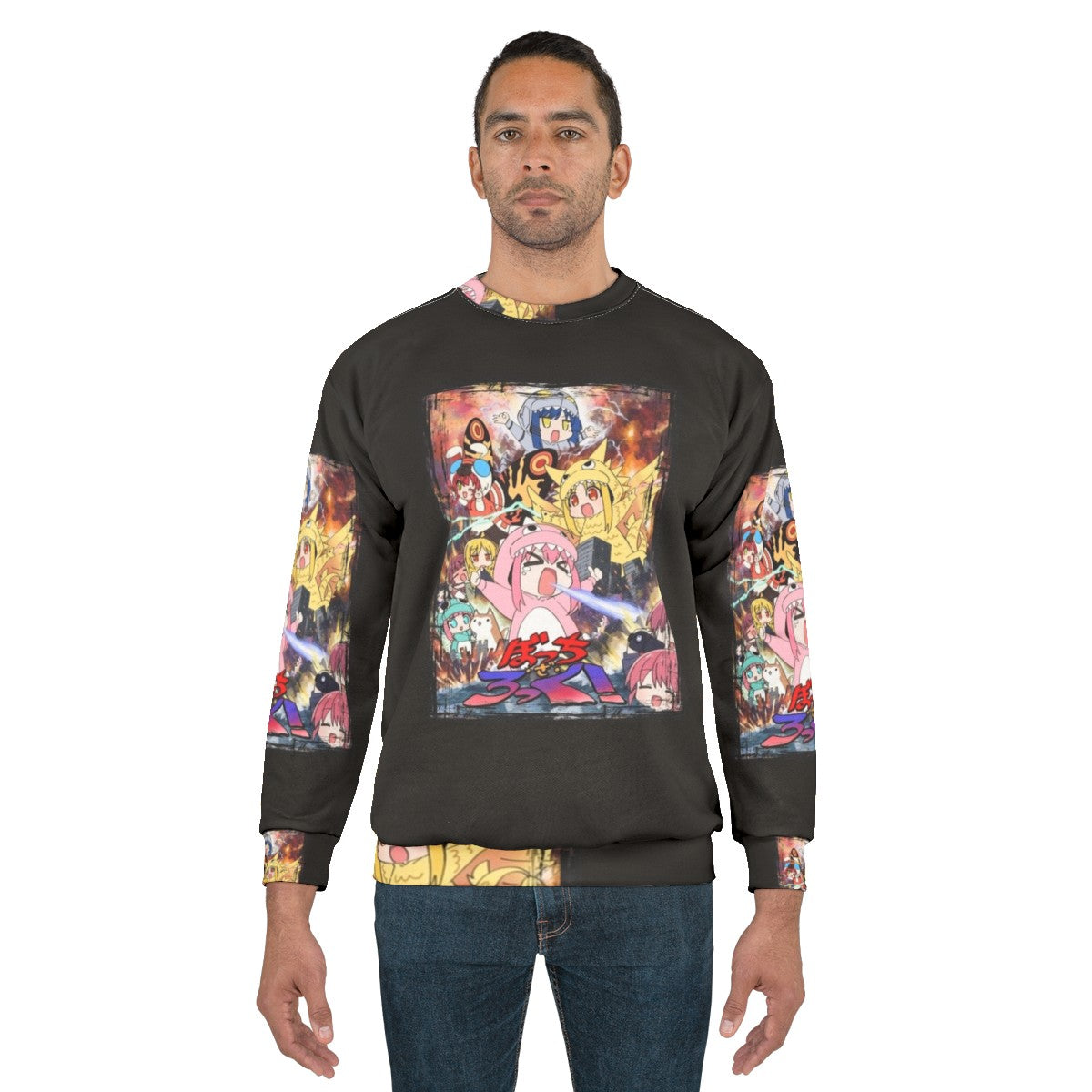 Bocchi The Rock Chibi Anime Sweatshirt - men