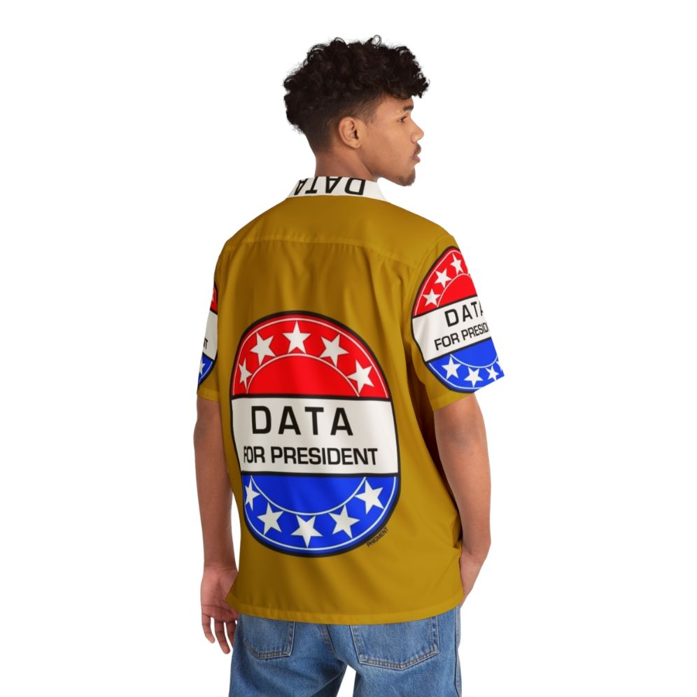 Data for President Hawaiian Shirt - Sci-Fi Inspired Presidential Apparel - People Back