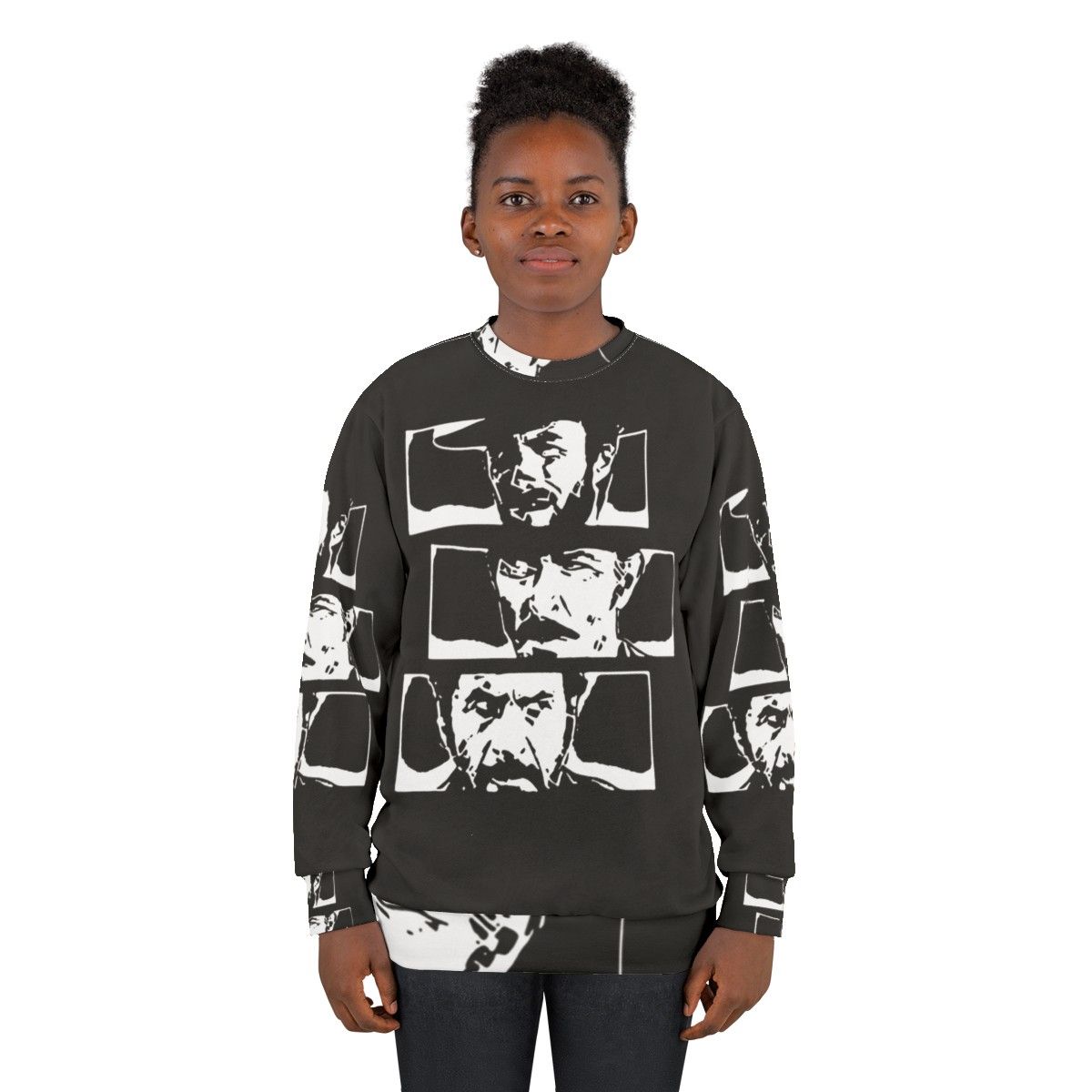 The Good, The Bad and The Ugly Sweatshirt featuring Clint Eastwood, Sergio Leone's classic western - women