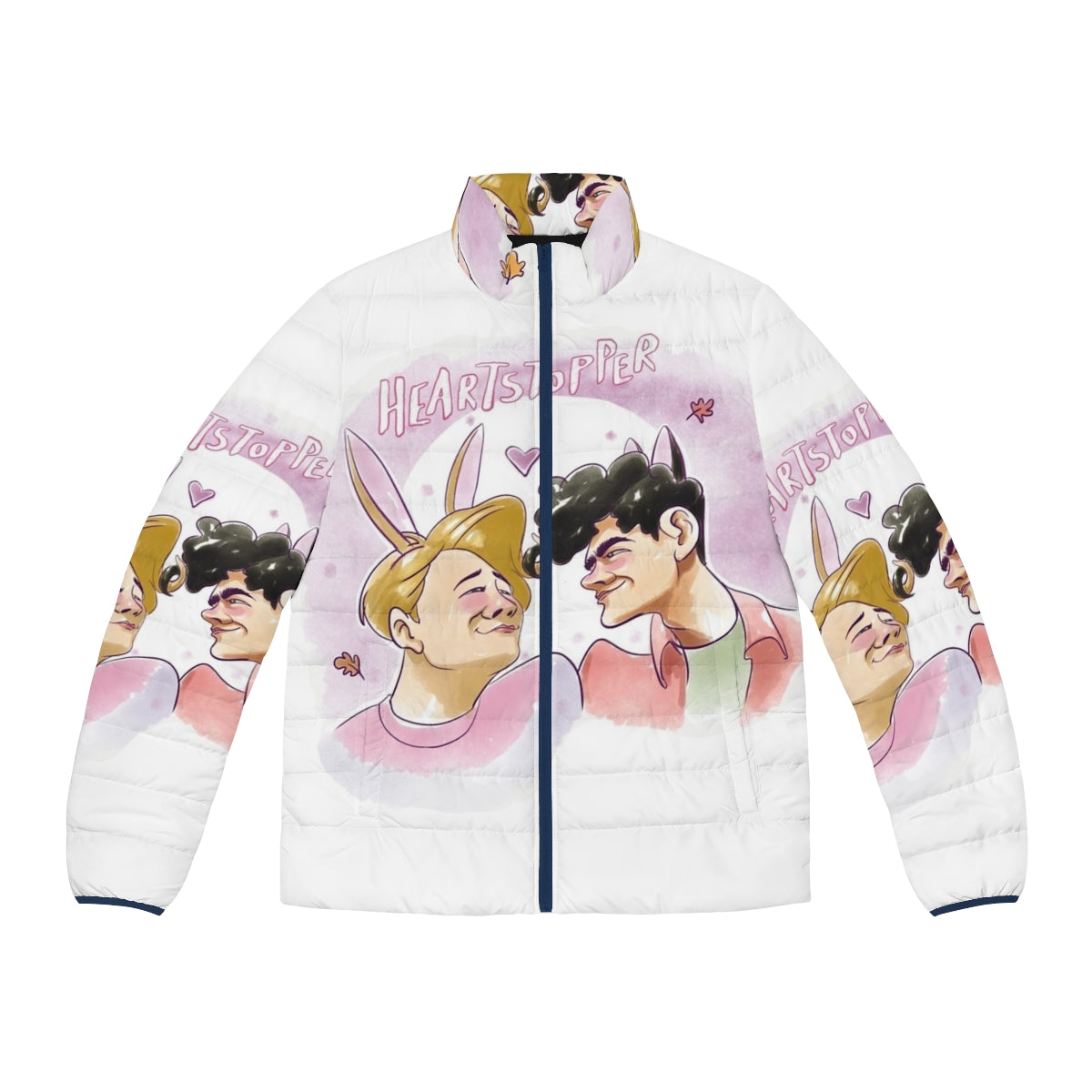 Heartstopper Netflix Puffer Jacket featuring characters from the show