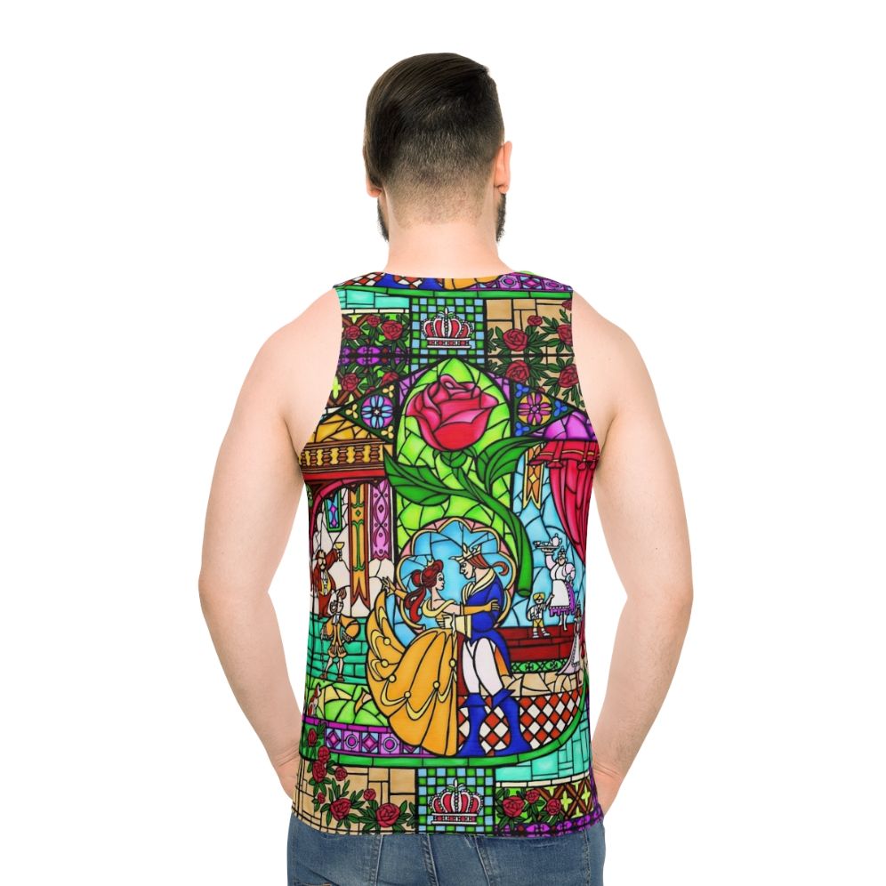 Stained glass window unisex tank top - men back