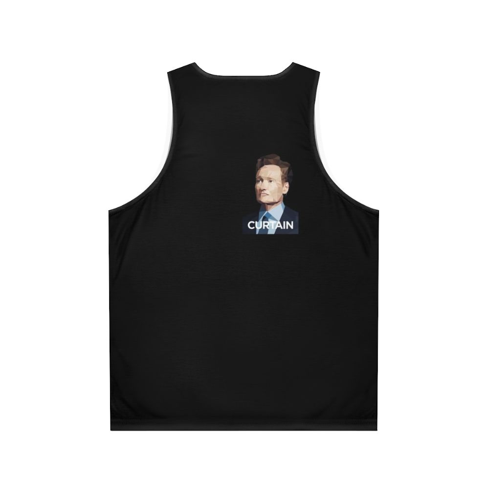 Conan O'Brien Curtain Design Unisex Tank Top - Back