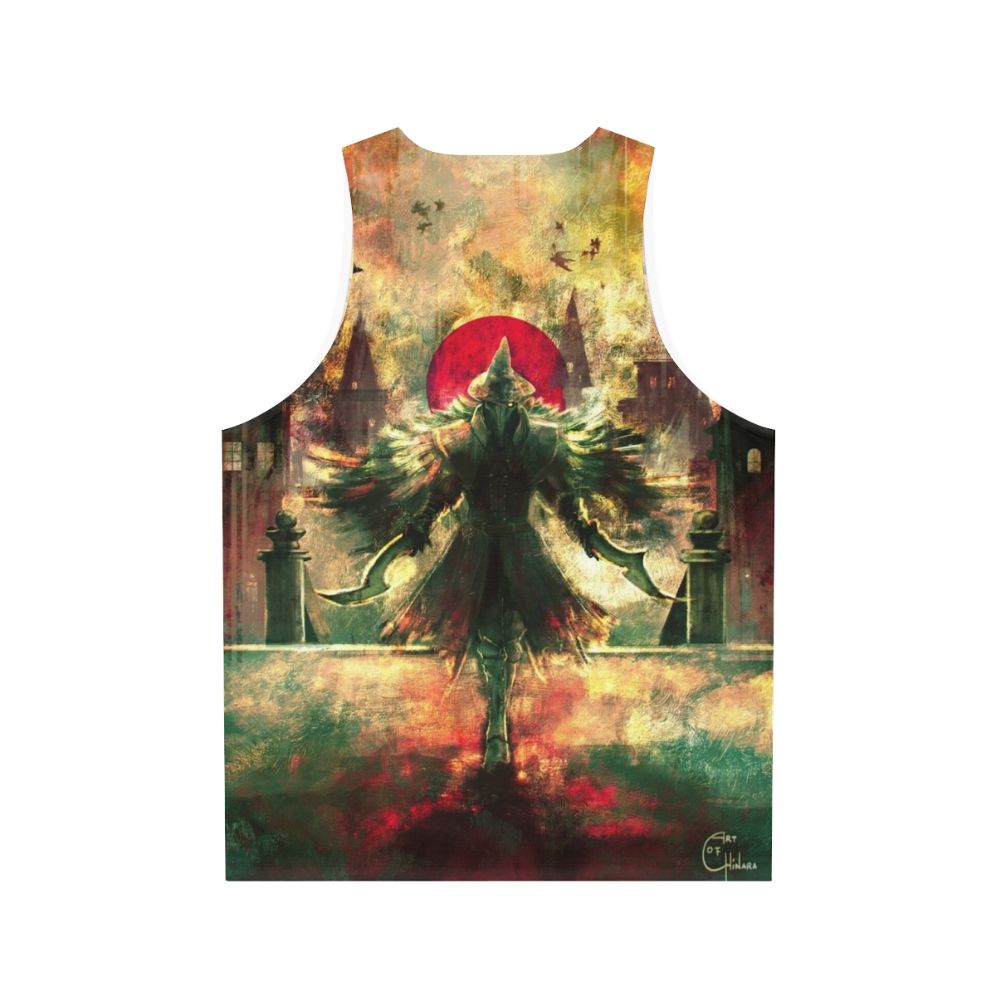 Bloodborne Hunter Crow Unisex Tank Top - Back