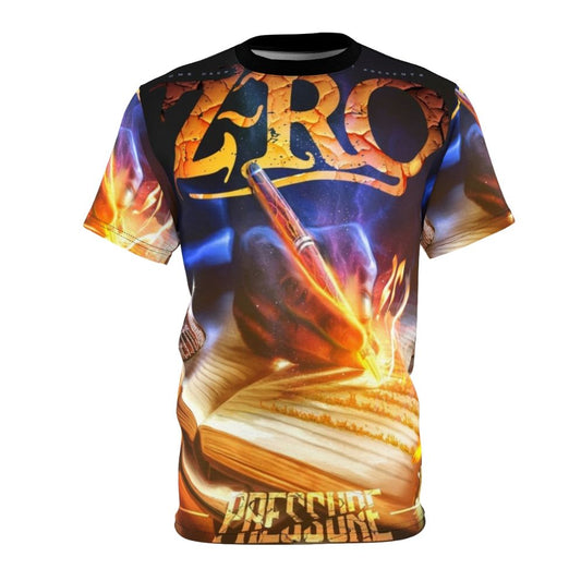 A t-shirt featuring an artistic portrait of hip hop artist Zro