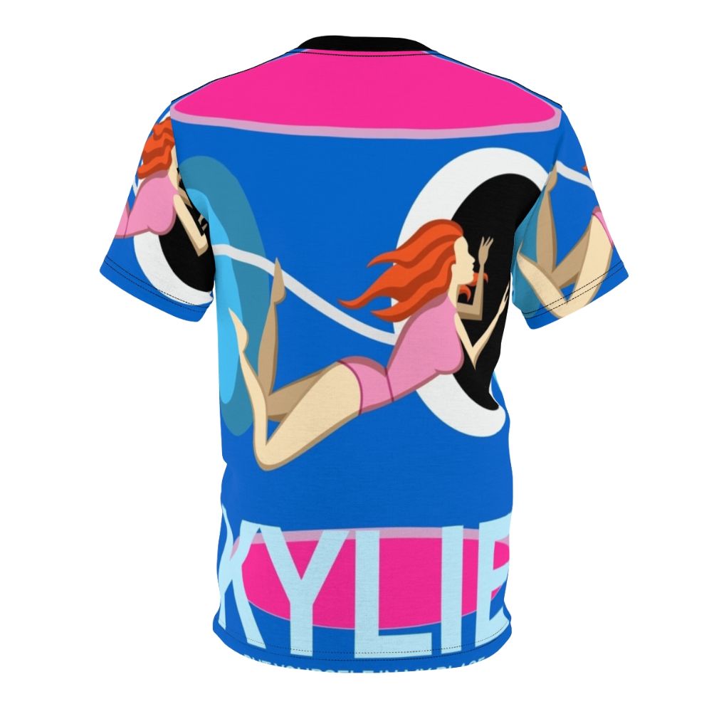 Colorful, vibrant t-shirt design inspired by Kylie Minogue's "Put Yourself in My Place" music video - Back