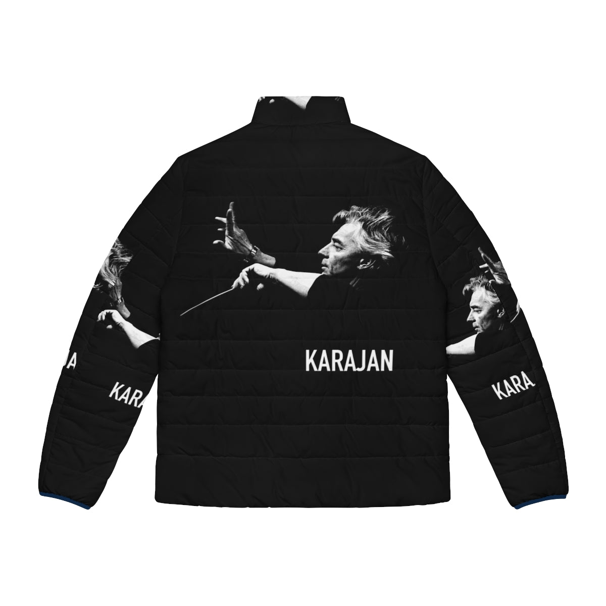 Karajan Puffer Jacket featuring renowned conductors and musicians - Back