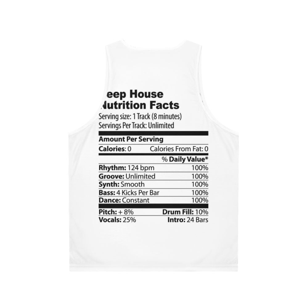 Unisex deep house dance tank top - Back