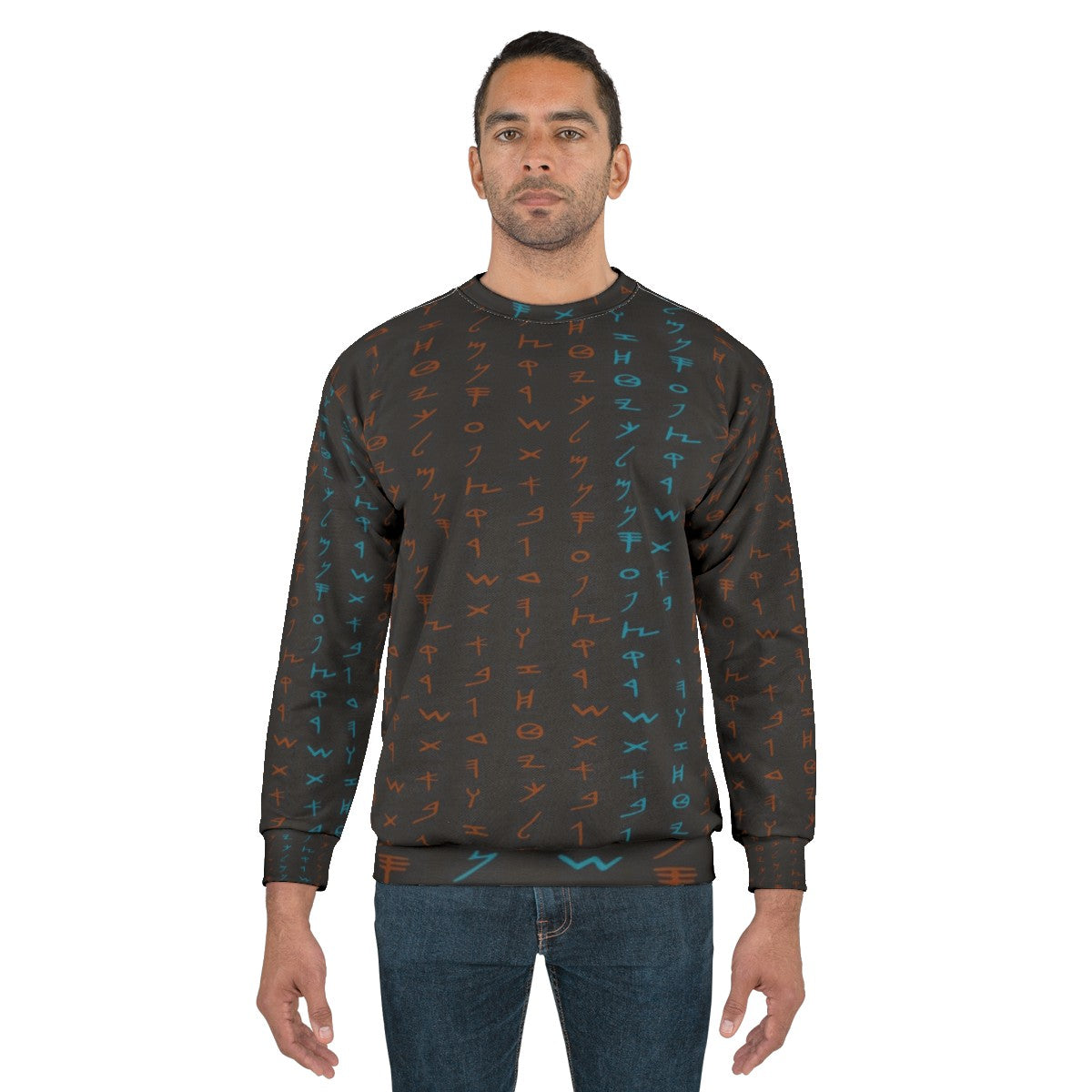 Paleo Hebrew Alephbet Sweatshirt with 12 Tribes of Israel Design - men