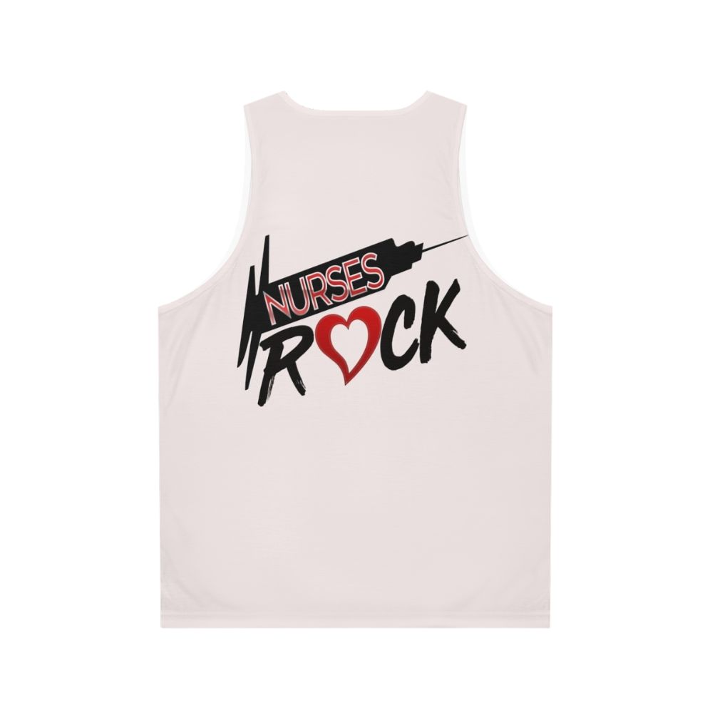 Nurses Rock Unisex Tank Top - Back