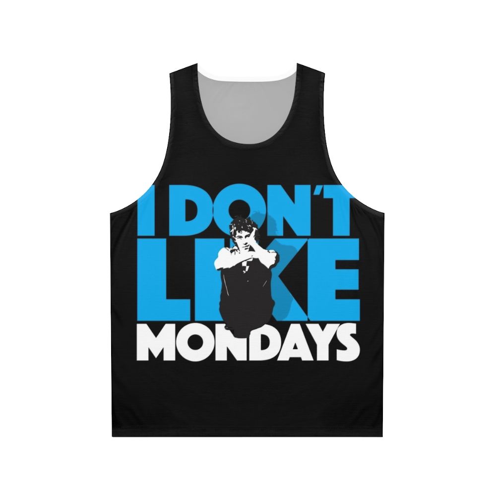 Unisex "I Don't Like Mondays" protest song tank top