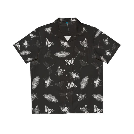 Entomologist Nightmares Hawaiian Shirt with Black and White Bug Pattern