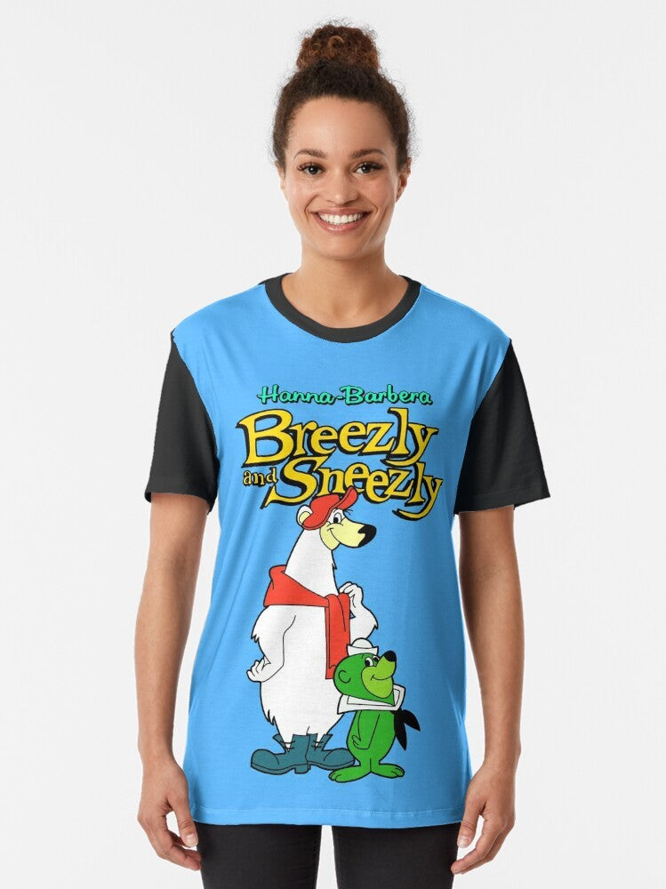 Breezly and Sneezly cartoon characters on a graphic t-shirt design - Women