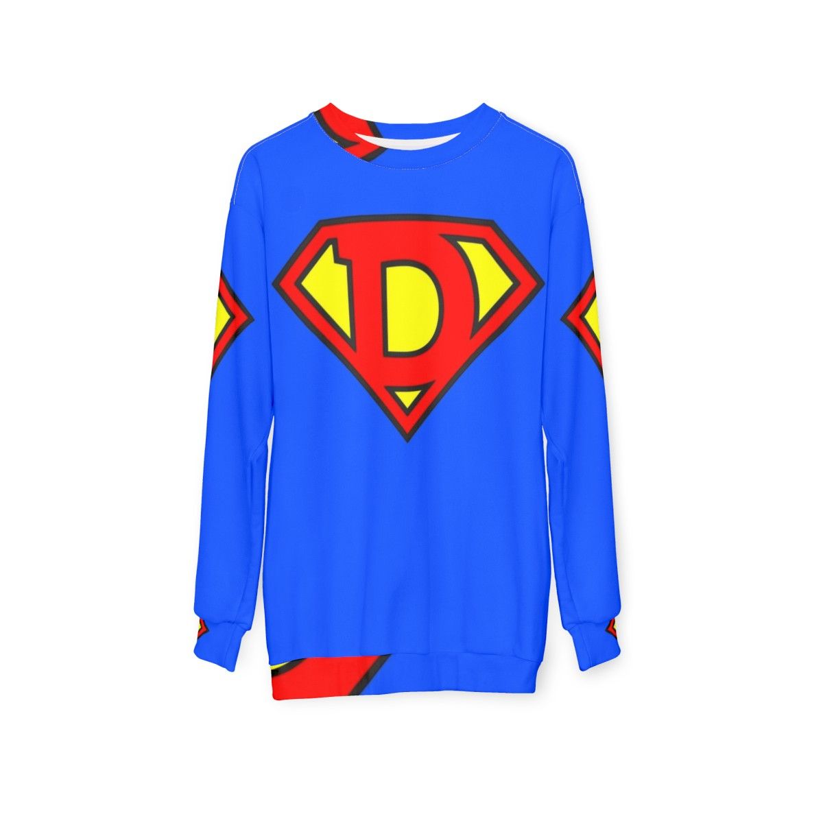 Super Letter "D" Comic Book Sweatshirt - hanging