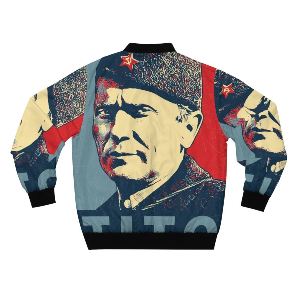 Vintage bomber jacket featuring Josip Broz Tito, the former president of Yugoslavia - Back