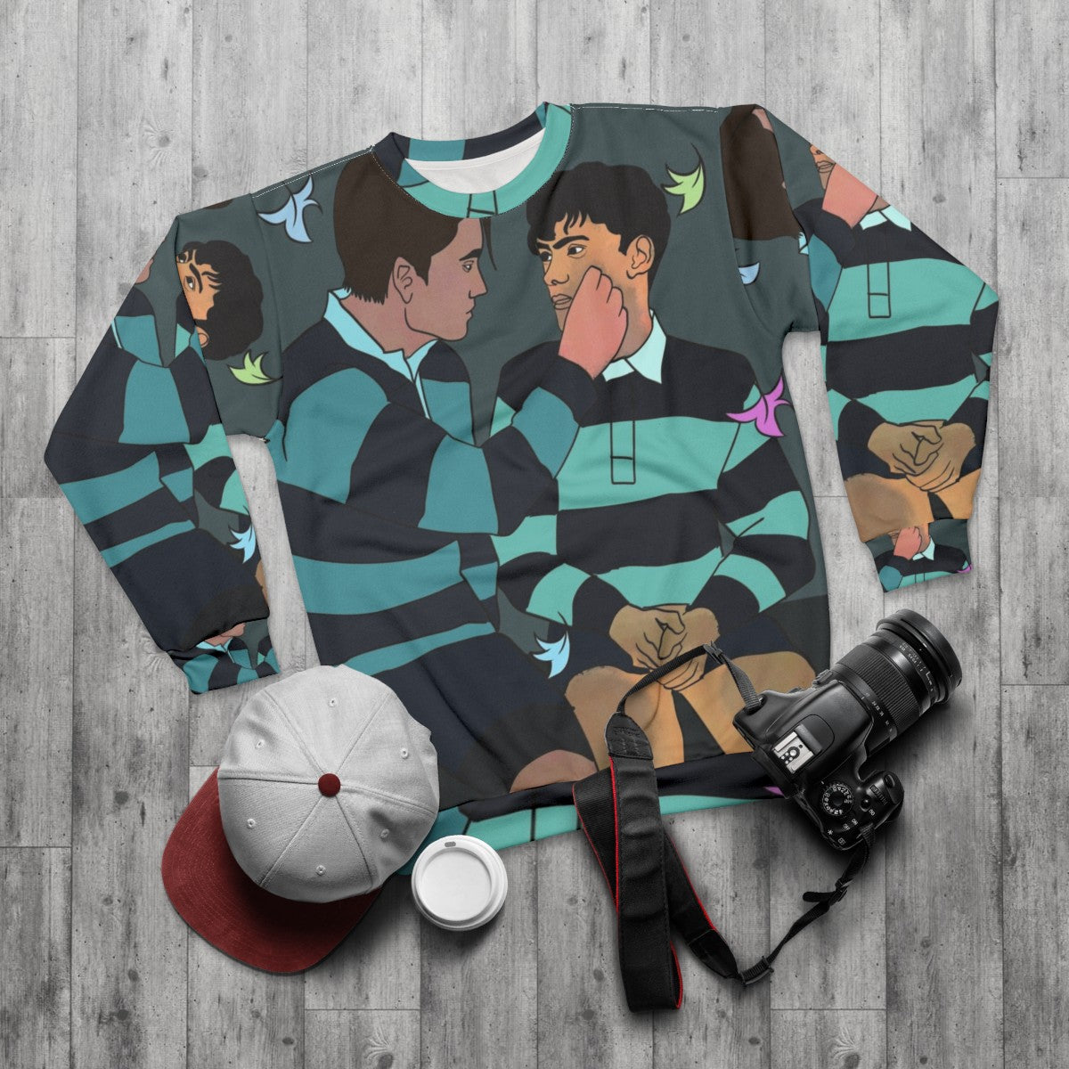 Heartstopper Netflix Nick and Charlie Sweatshirt - flat lay