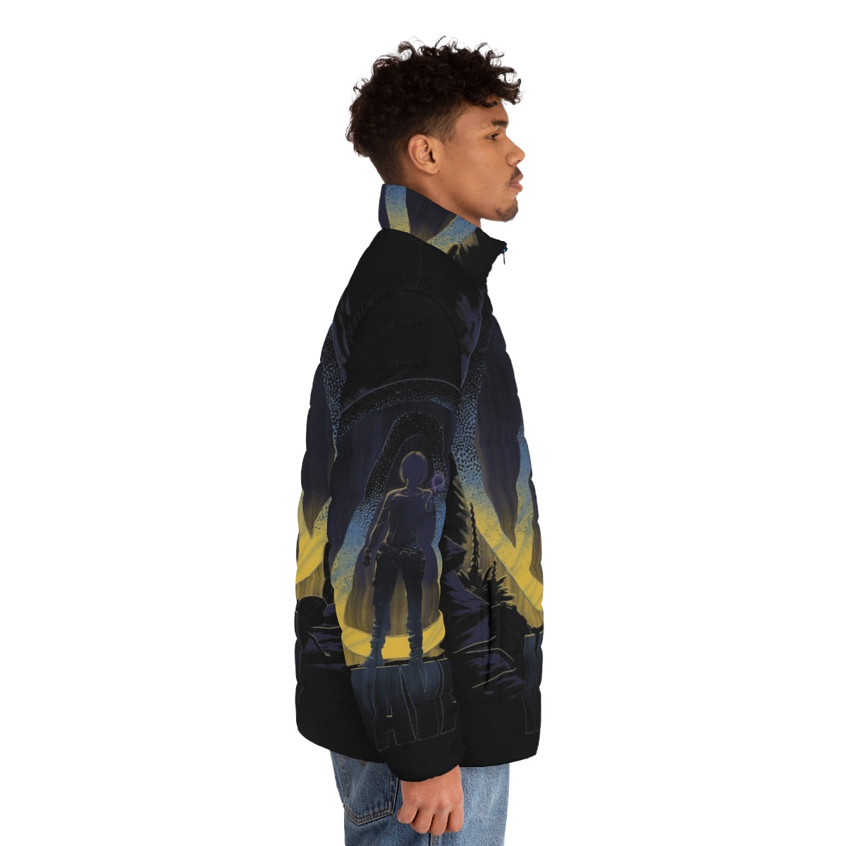 Borderlands 2 Maya puffer jacket featuring the iconic character design - men side right