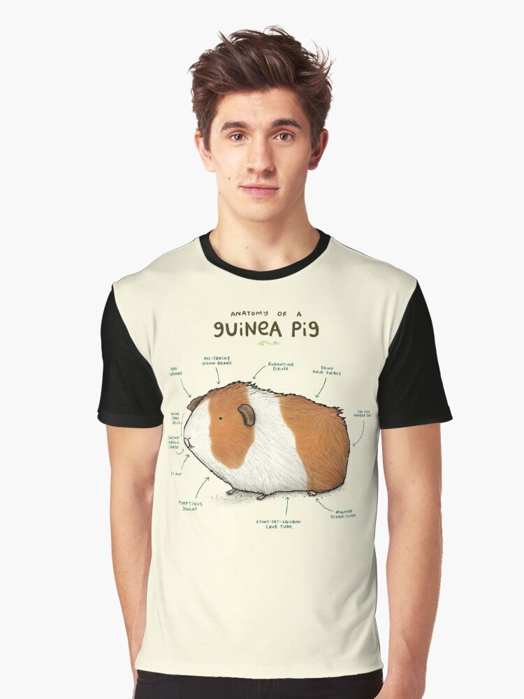 Adorable guinea pig anatomy graphic on a t-shirt - Men