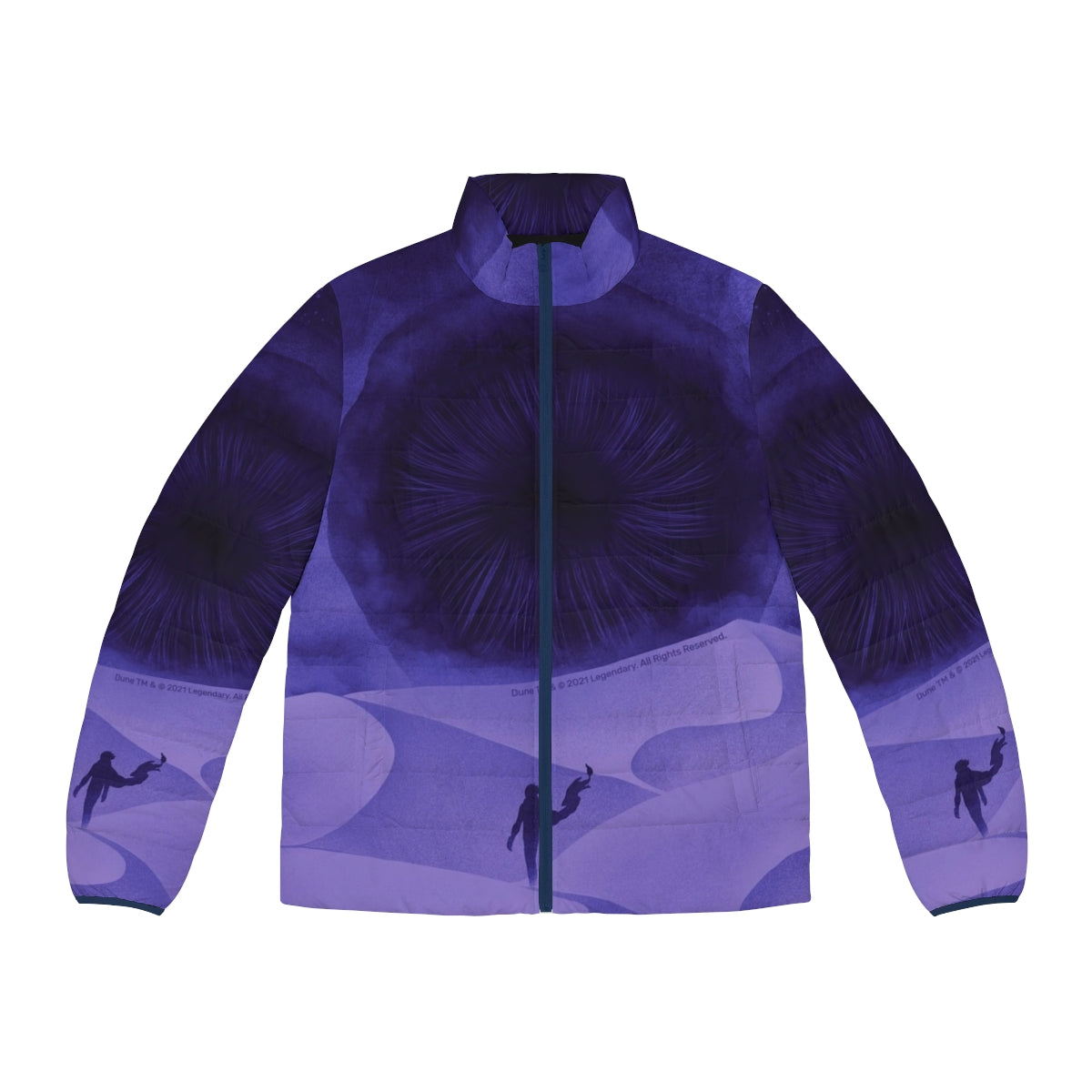 Purple moons puffer jacket inspired by the Dune movie