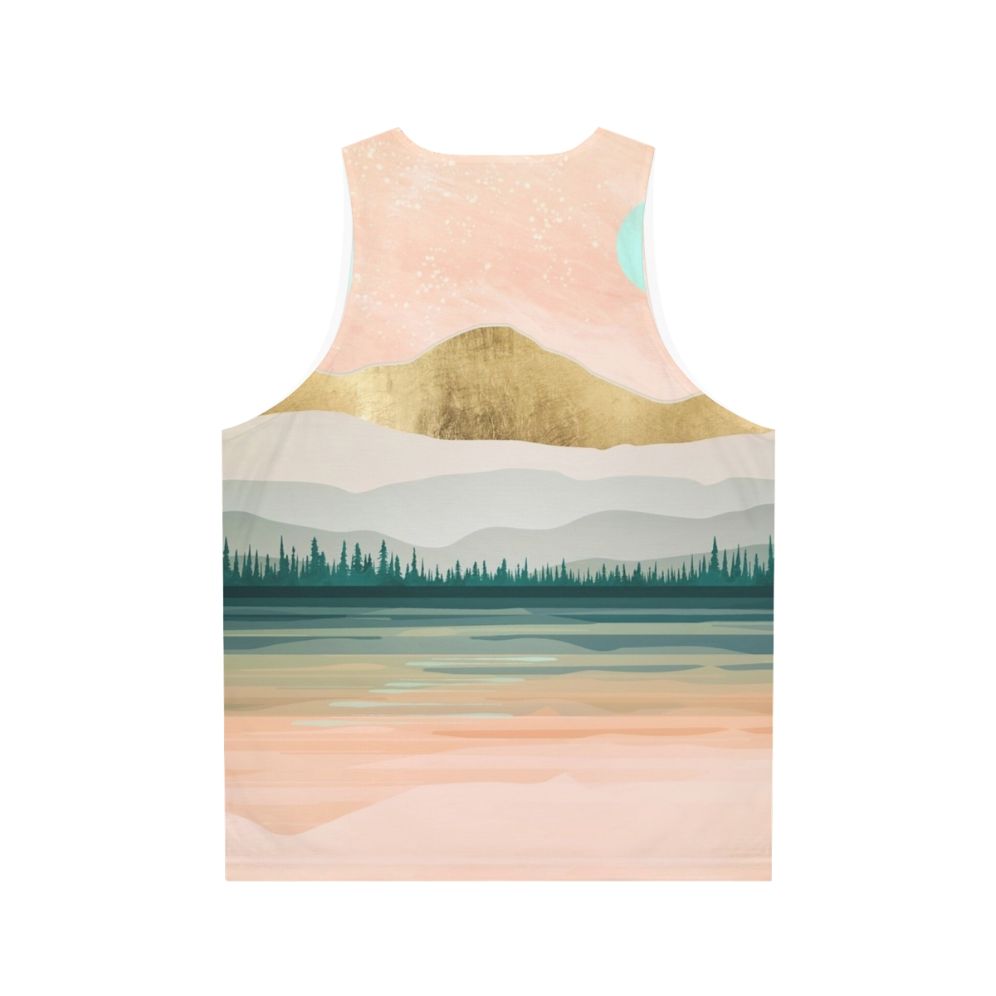 Spring Forest Lake Unisex Tank Top - Back