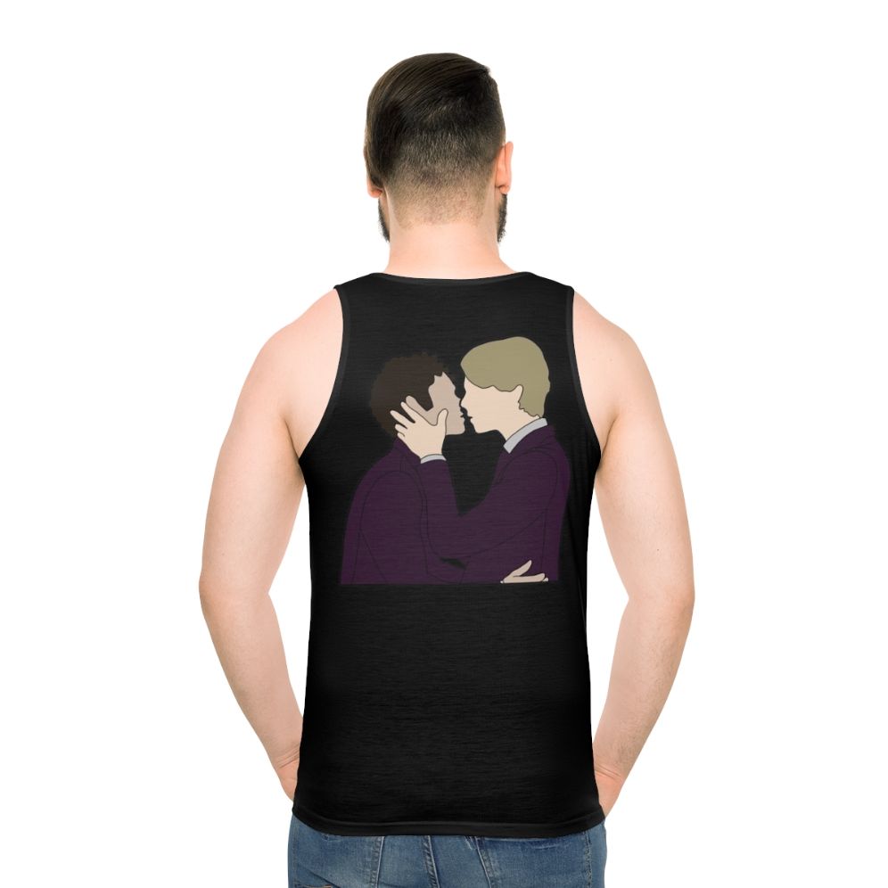 Wilhelm Simon Young Royals Netflix Gay Couple Unisex Tank Top - men back