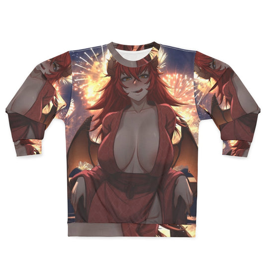 Vtuber anime kimono sweatshirt with dragon girl Zentreya graphic