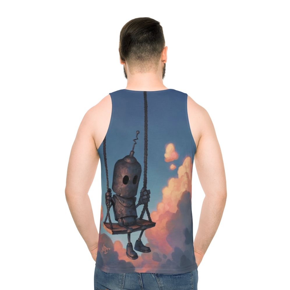 Unisex Meteorologist Robot Weather Tank Top - men back