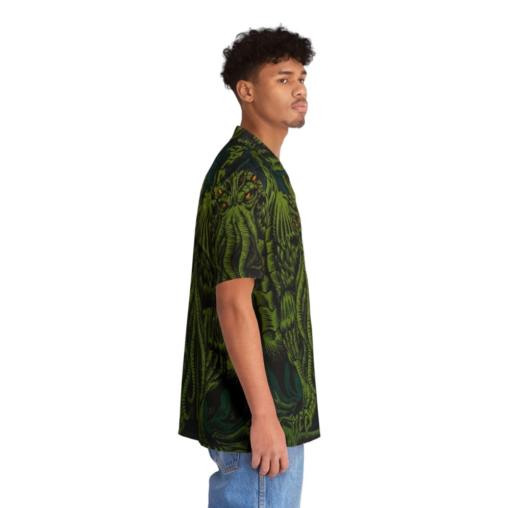 Cthulhu-inspired Hawaiian shirt featuring the Sleeper of R'lyeh - People Pight