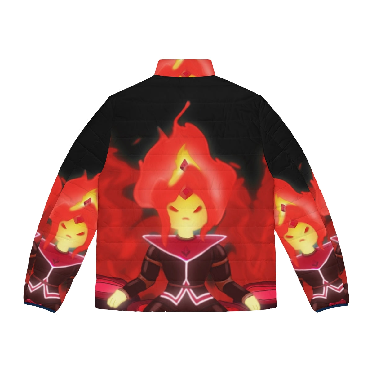 Flame Princess from Adventure Time Cartoon Inspired Puffer Jacket - Back