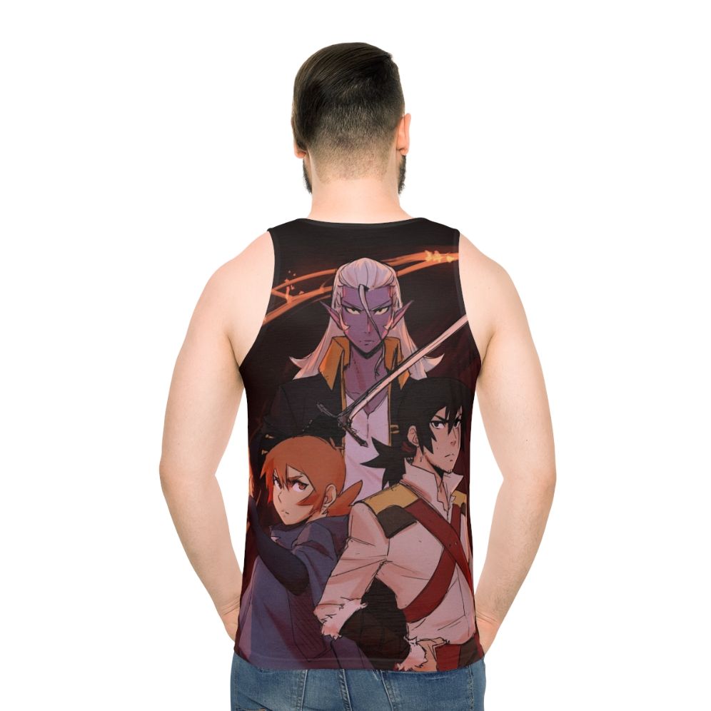 Voltron Castlevania anime unisex tank top - men back