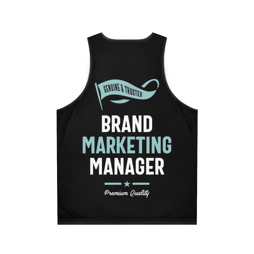 Brand Marketing Manager Unisex Tank Top - Back