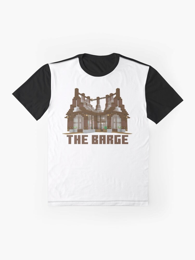 Grian Barge Graphic T-Shirt - Featuring the iconic Grian Barge from Hermitcraft Season 7 - Flat lay