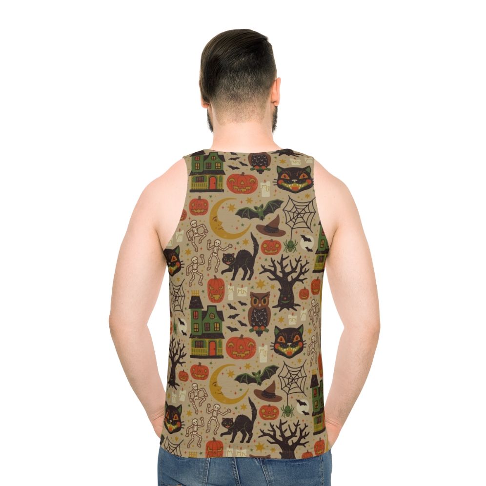 Vintage Halloween Unisex Tank Top - men back