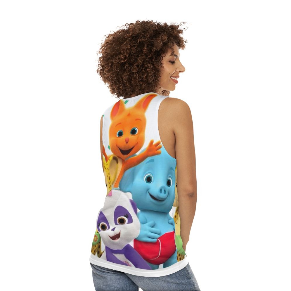 Word Party Kids TV Show Unisex Tank Top - women back