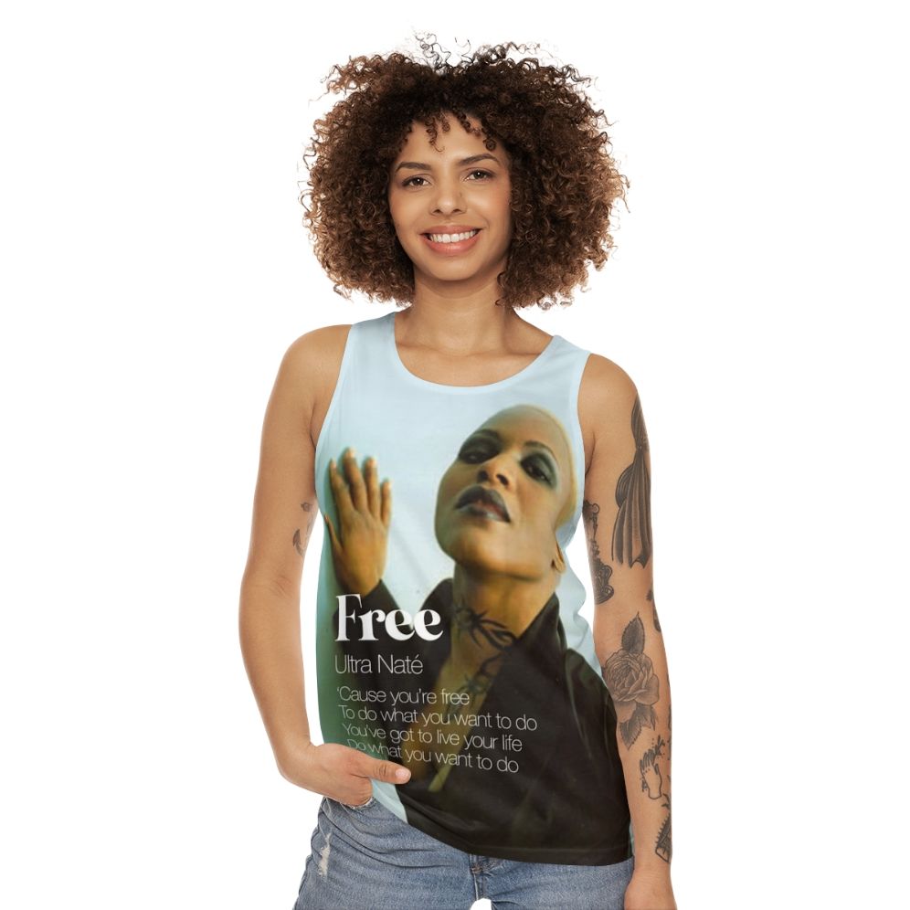 Unisex house music-inspired colorful tank top - women