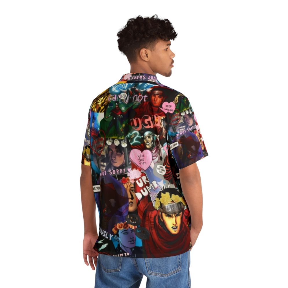 Wiccan Hawaiian Shirt with Superhero Motifs - People Back