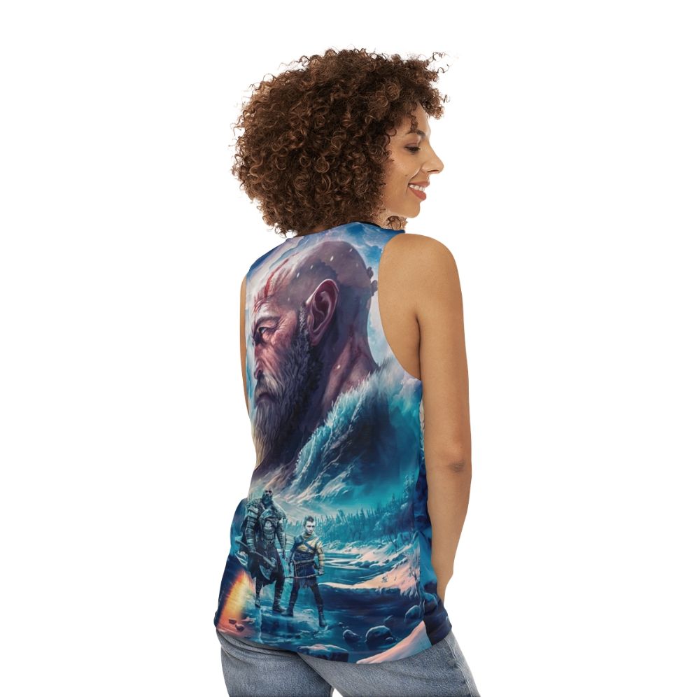 God of War Ragnarok Unisex Tank Top - women back