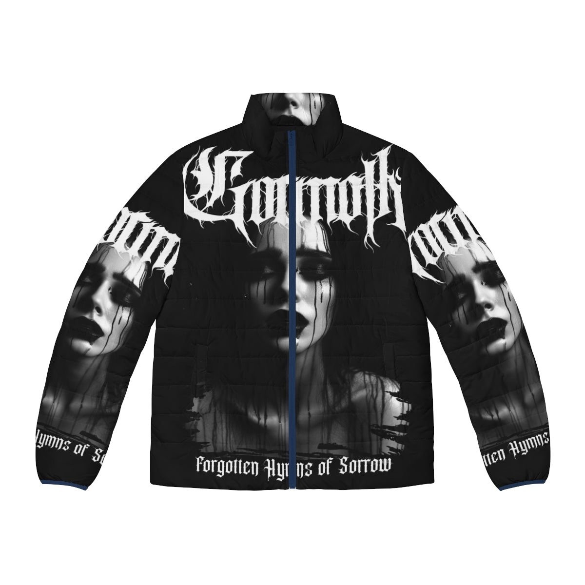 Gormoth Hungarian black metal puffer jacket with metal-inspired design