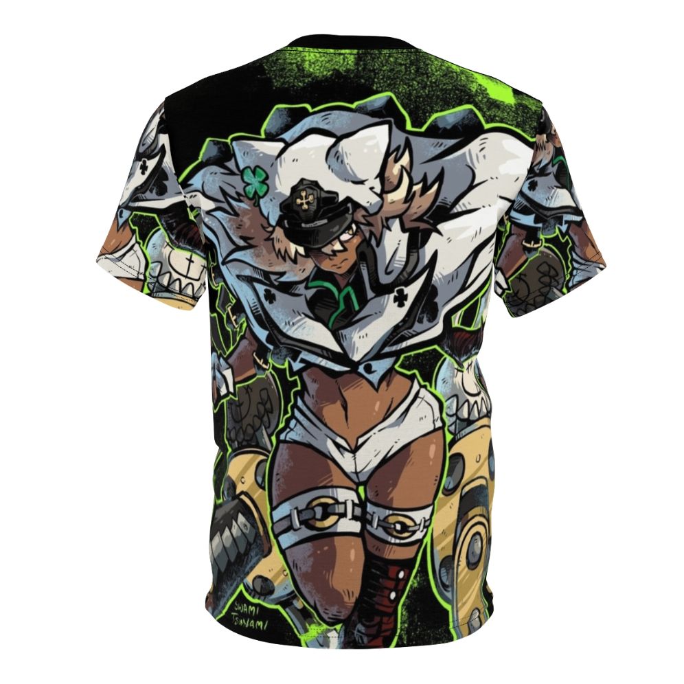 Anime-style t-shirt featuring Ramlethal, a character from the popular fighting game Guilty Gear Strive - Back