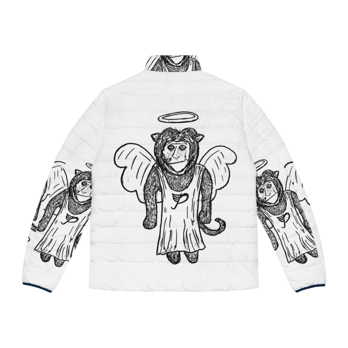 The Pixies Band Monkey Gone to Heaven Music Puffer Jacket - Back