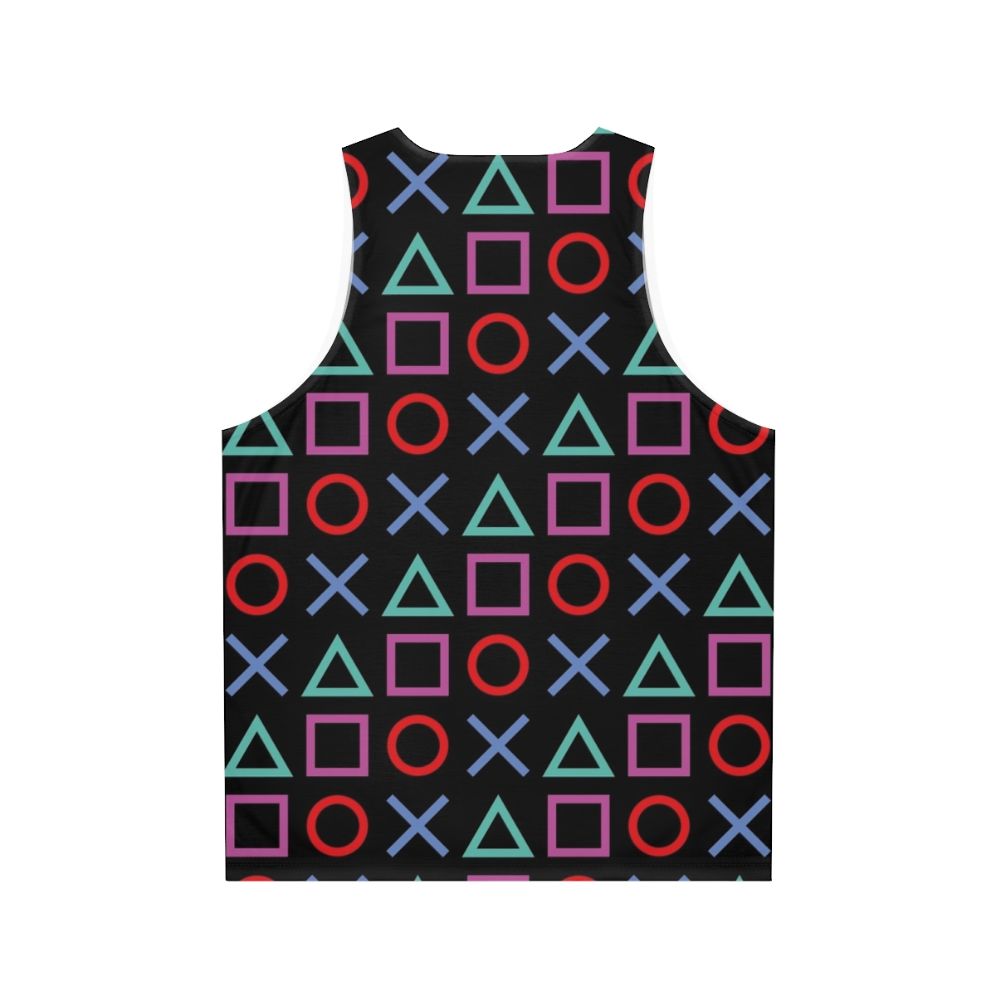 Gamer-Inspired Black Unisex Tank Top - Back