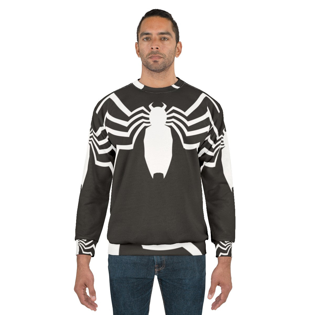 Spider-themed sweatshirt with a minimalist design - men