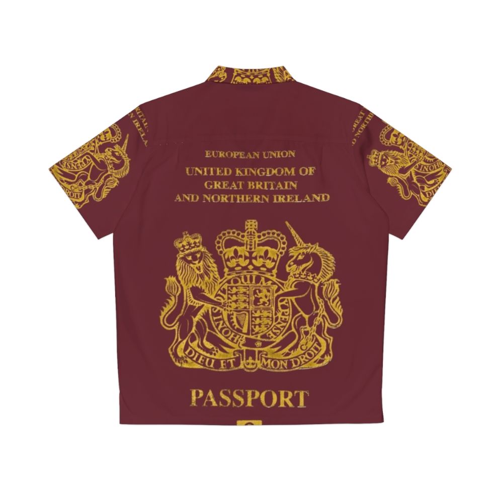 Tropical EU UK Passport Hawaiian Shirt - Back